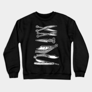 Vintage Barbershop/Hairdresser Illustration Design #2 Crewneck Sweatshirt