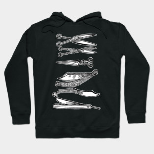 Vintage Barbershop/Hairdresser Illustration Design #2 Hoodie