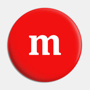 Lowercase Letter m - Fun Halloween Costume - halloween-couple Pin