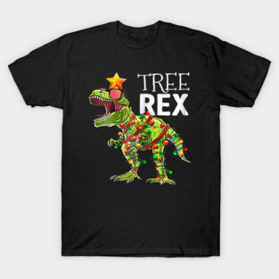 Tree Rex Christmas T Rex Dinosaur Christmas Gift Boys T-Shirt