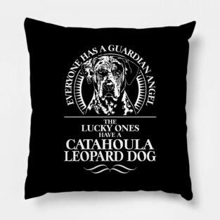 Catahoula Leopard Dog Guardian Angel dog saying Pillow
