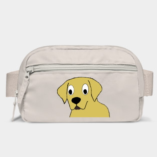 Yellow lab cartoon head Bag