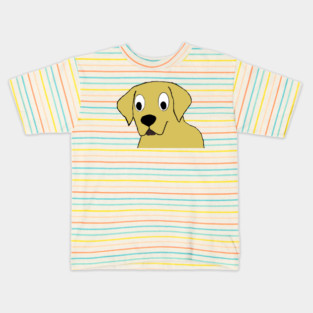 Yellow lab cartoon head Kids T-Shirt