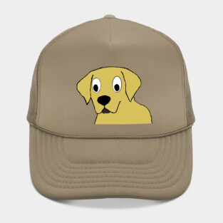 Yellow lab cartoon head Hat