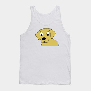Yellow lab cartoon head Tank Top