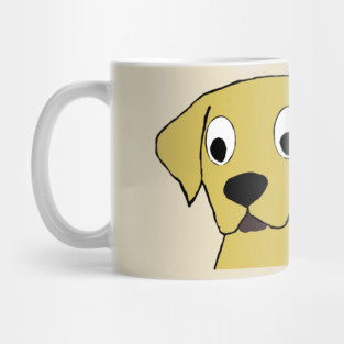 Yellow lab cartoon head Mug