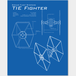 TIE Fighter Blueprints Posters and Art