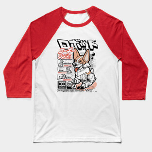 Robo Corgi Baseball T-Shirt