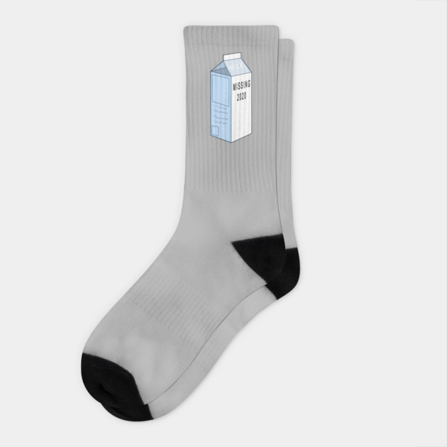 2020 IS MISSING, ON MILK CARTON Socks by droidmonkey