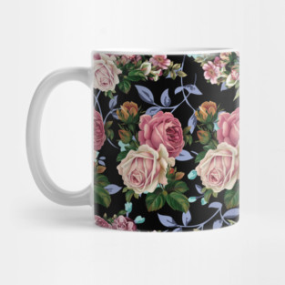 Blooming Roses in The Midnight Mug