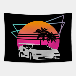 Countach Retrowave Tapestry