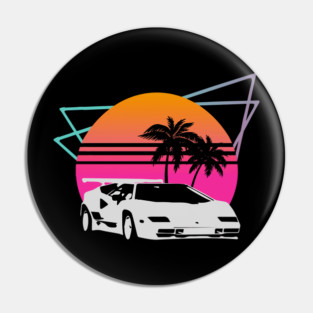 Countach Retrowave Pin