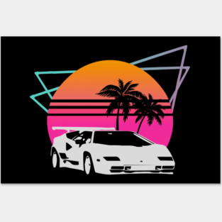Countach Retrowave Posters and Art