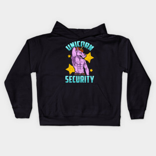 Unicorn Security Funny Costume Police Gifts Security Guard Kids Hoodie