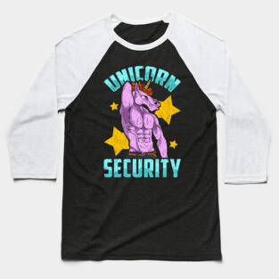 Unicorn Security Funny Costume Police Gifts Security Guard Baseball T-Shirt