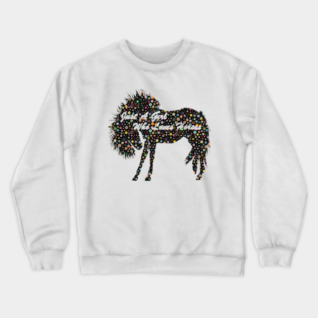 Just A Girl Who Loves horses Crewneck Sweatshirt by Pixel Threads 