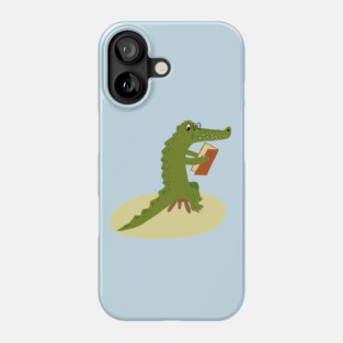 Crocodile Reading Phone Case