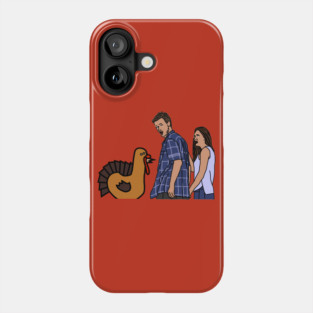 Thanksgiving Turkey and Distracted Boyfriend Meme Phone Case