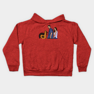 Thanksgiving Turkey and Distracted Boyfriend Meme Kids Hoodie