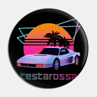 Retrowave Testarossa Pin