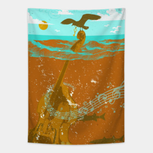 SINKING CELLO Tapestry