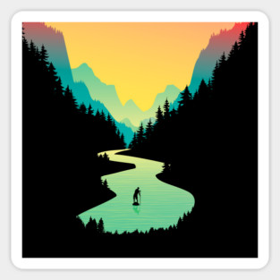 Paddleboard Adventure Sticker
