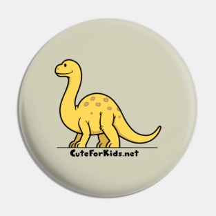 CuteForKids - Brontosaurus - Branded Pin