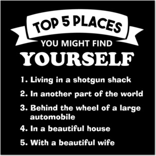 Talking Heads Top 5 Places You Might Find Yourself Posters and Art