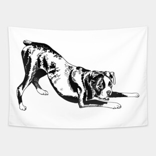 boxer dog Tapestry