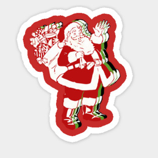 Santa Clause Christmas Vintage Retro Vibe of the 40's 50's 60's Magnet