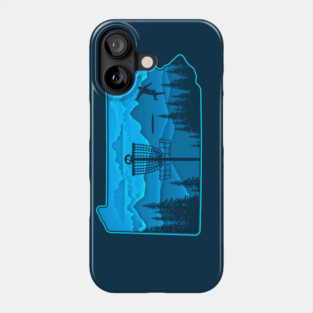 Disc Golf Pennsylvania Blues Mountain Landscape Edit Phone Case