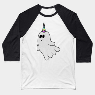 Unicorn Ghost, Cute Halloween Costume Gift Baseball T-Shirt