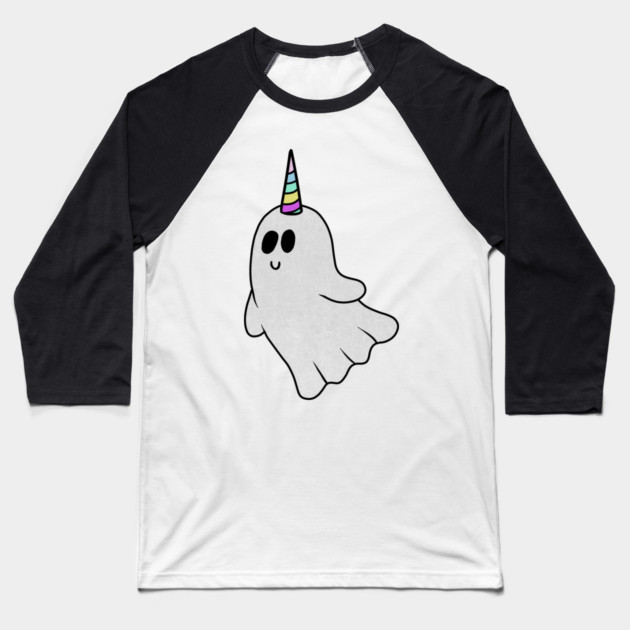 Unicorn Ghost, Cute Halloween Costume Gift Baseball T-Shirt by logiamerch