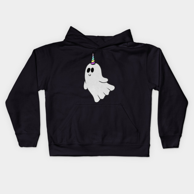 Unicorn Ghost, Cute Halloween Costume Gift Kids Hoodie by logiamerch