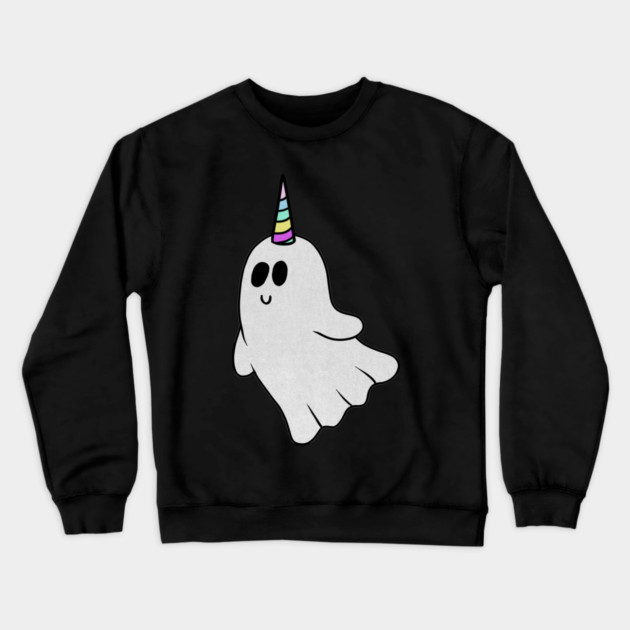 Unicorn Ghost, Cute Halloween Costume Gift Crewneck Sweatshirt by logiamerch