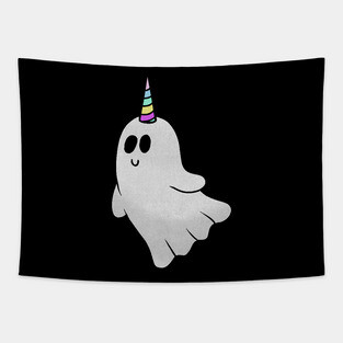 Unicorn Ghost, Cute Halloween Costume Gift Tapestry