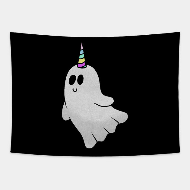 Unicorn Ghost, Cute Halloween Costume Gift Tapestry by logiamerch