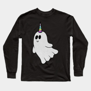 Unicorn Ghost, Cute Halloween Costume Gift Long Sleeve T-Shirt