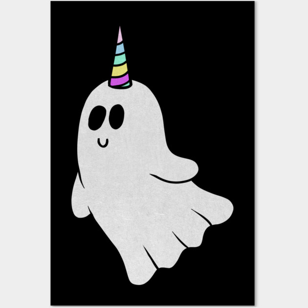 Unicorn Ghost, Cute Halloween Costume Gift Wall Art by logiamerch