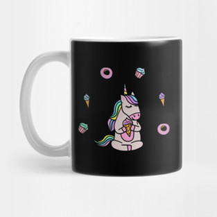 Cute Unicorn Yoga Meditating, Dessert Lover Mug