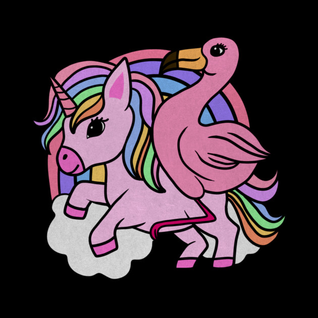 Flamingo Unicorn, Rainbow horse by logiamerch