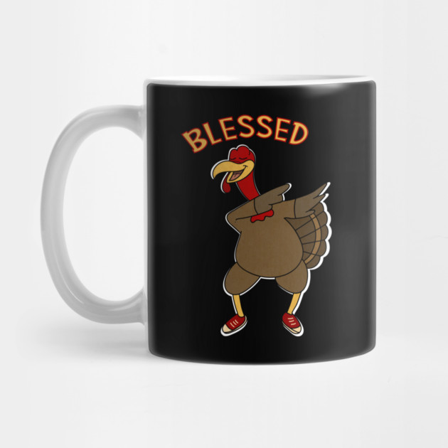 Thanksgiving, Dabbing Turkey Funny Blessed by logiamerch