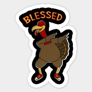 Thanksgiving, Dabbing Turkey Funny Blessed Magnet