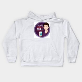 Glass Half Full Podcast-1 Kids Hoodie