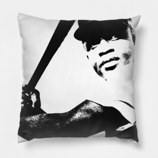 Jackie Robinson Pop Art Portrait Pillow