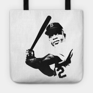 Jackie Robinson Pop Art Portrait Tote