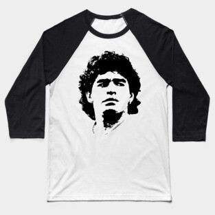Diego Maradona Pop Art Portrait Baseball T-Shirt
