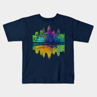 Colourful Angkor Wat Kids T-Shirt