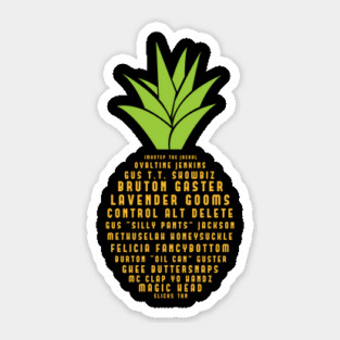 Burton Guster Nicknames Sticker