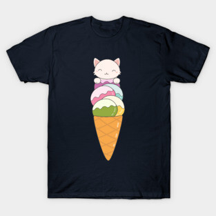 Kawaii Ice Cream Cone T-Shirt T-Shirt